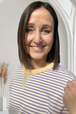 Lona Lavender & Yellow Elbow Sleeve Top - The Funky Zebras Clear Lake