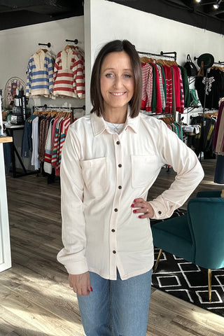 Marissa Soft Button Up - The Funky Zebras Clear Lake