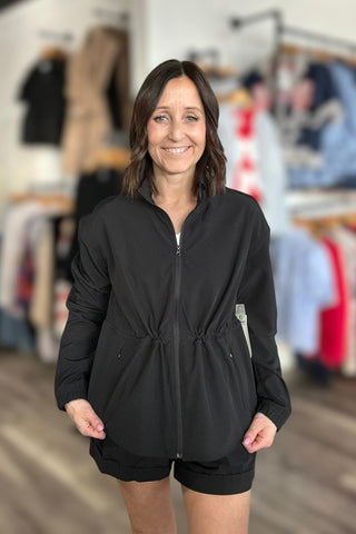 Megan Cinch Peplum Jacket - The Funky Zebras Clear Lake