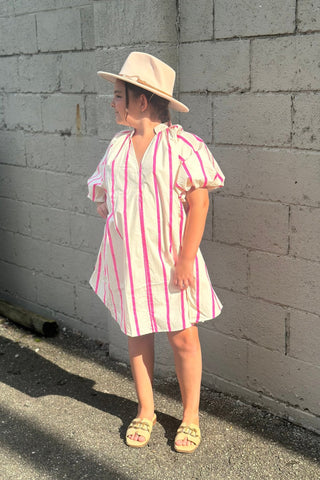 Mel Puff Sleeve Dress - The Funky Zebras Clear Lake