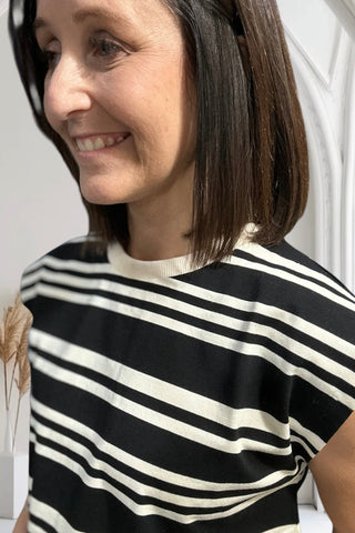 Milana Striped Sleeveless Top - The Funky Zebras Clear Lake