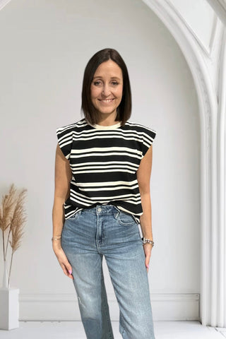 Milana Striped Sleeveless Top - The Funky Zebras Clear Lake