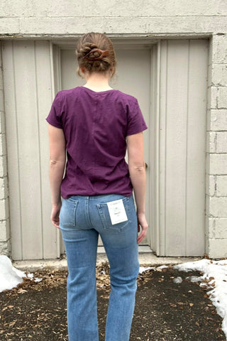 Mira Classic V Neck Slub Tee - The Funky Zebras Clear Lake