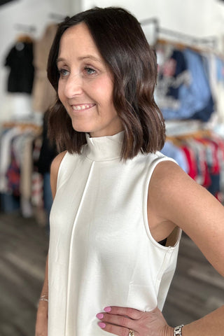 Mollie Modal Sleeveless Turtleneck - The Funky Zebras Clear Lake