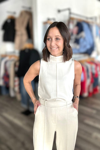 Mollie Modal Sleeveless Turtleneck - The Funky Zebras Clear Lake