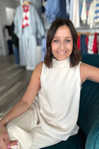 Mollie Modal Sleeveless Turtleneck - The Funky Zebras Clear Lake