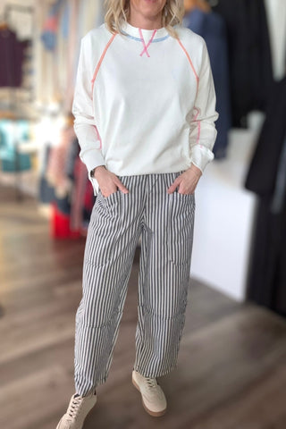 Nellie Striped Wide Leg Pants - The Funky Zebras Clear Lake