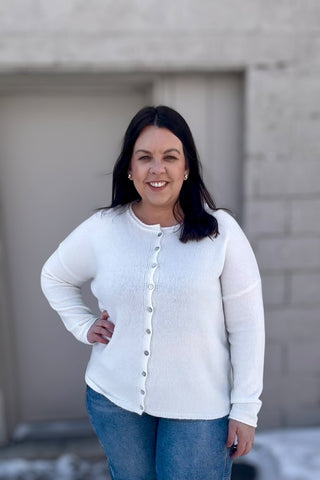 Nora White Cardigan - The Funky Zebras Clear Lake