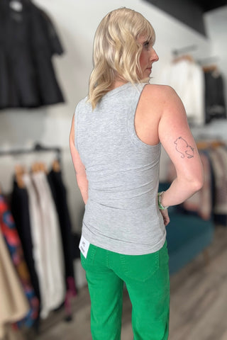 Olivia Ribbed Scoop Neck Tanks - The Funky Zebras Clear Lake