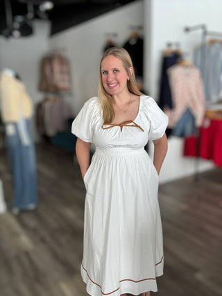 Phebe White Dress - The Funky Zebras Clear Lake