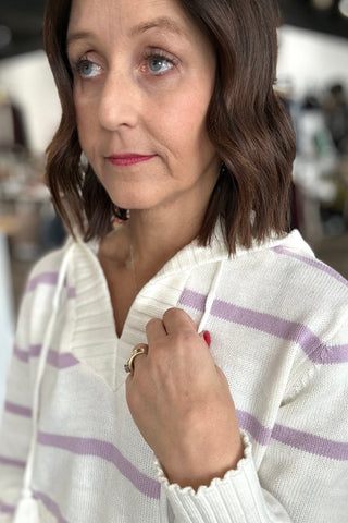 Rylee Striped Hoodie Sweater - 2 COLORS - The Funky Zebras Clear Lake