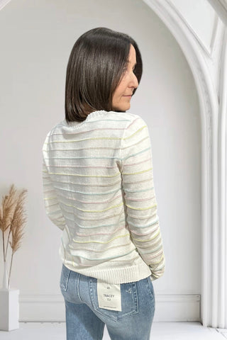 Sammi Striped Sweater - The Funky Zebras Clear Lake