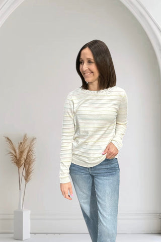 Sammi Striped Sweater - The Funky Zebras Clear Lake