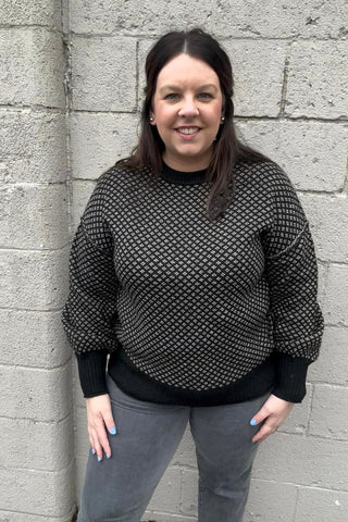 Sara Jacquard Sweater - The Funky Zebras Clear Lake