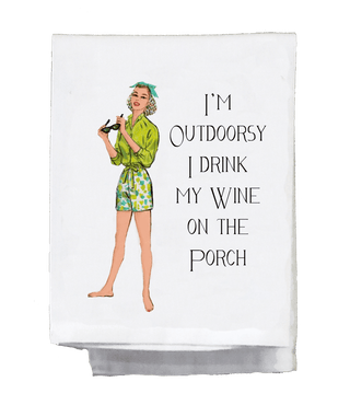 Sassy Girl, I'm Outdoorsy I Drink My Wine on the Porch - The Funky Zebras Clear Lake