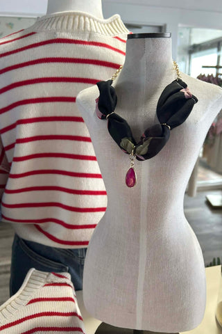 Scarf Necklace - The Funky Zebras Clear Lake