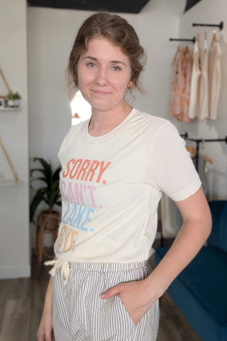 Sorry. Can't. Lake. Bye. Tee - The Funky Zebras Clear Lake