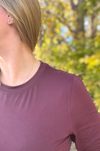 Storm Creek Long Sleeve in Merlot - The Funky Zebras Clear Lake