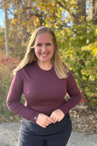 Storm Creek Long Sleeve in Merlot - The Funky Zebras Clear Lake