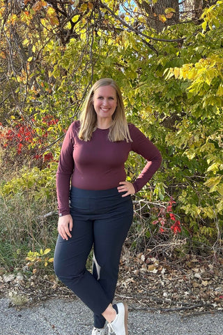 Storm Creek Long Sleeve in Merlot - The Funky Zebras Clear Lake