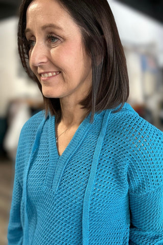 Tessa Drawstring Hoodie Sweater - 2 Colors! - The Funky Zebras Clear Lake