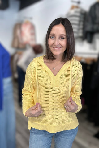 Tessa Drawstring Hoodie Sweater - 2 Colors! - The Funky Zebras Clear Lake