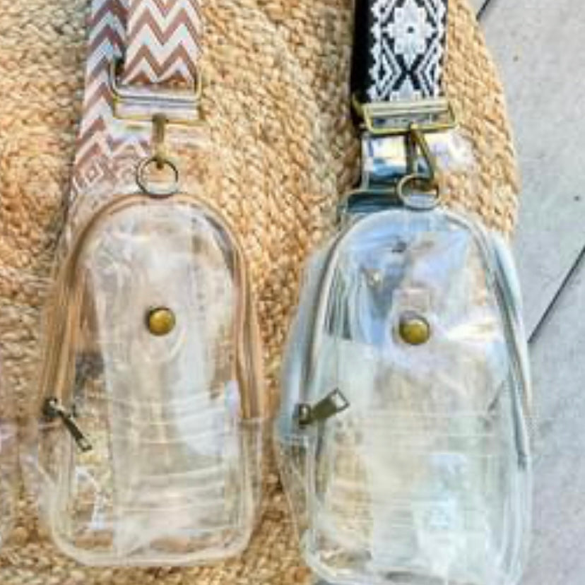 Clear Soya Sling Bag-Accessories-The Funky Zebras Clear Lake-The Funky Zebras Clear Lake | Women's Fashion Boutique in Clear Lake, Iowa