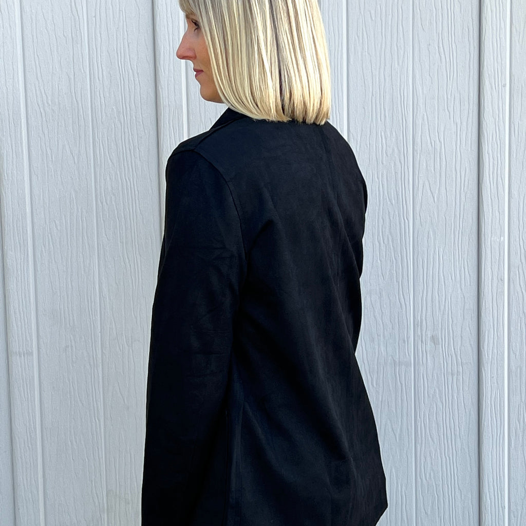 Ireland Suede Blazer-Hem & Thread-The Funky Zebras Clear Lake | Women's Fashion Boutique in Clear Lake, Iowa