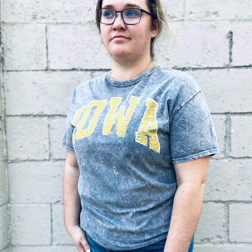 Iowa and Iowa State Short Sleeve Tees-Gameday-The Funky Zebras Clear Lake | Women's Fashion Boutique in Clear Lake, Iowa