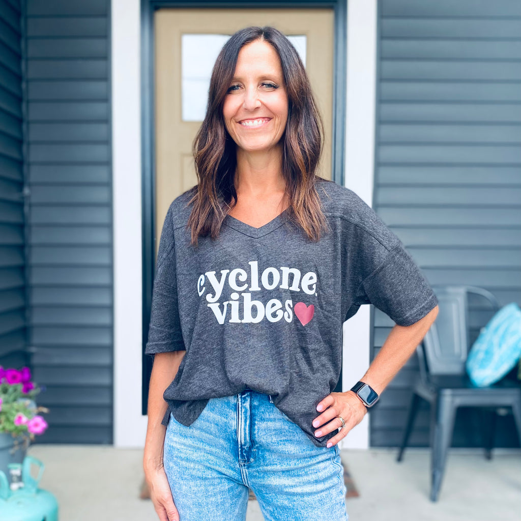 Campus V-Neck-Chicka-The Funky Zebras Clear Lake | Women's Fashion Boutique in Clear Lake, Iowa