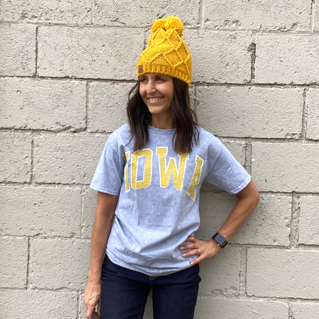 Iowa and Iowa State Short Sleeve Tees-Gameday-The Funky Zebras Clear Lake | Women's Fashion Boutique in Clear Lake, Iowa