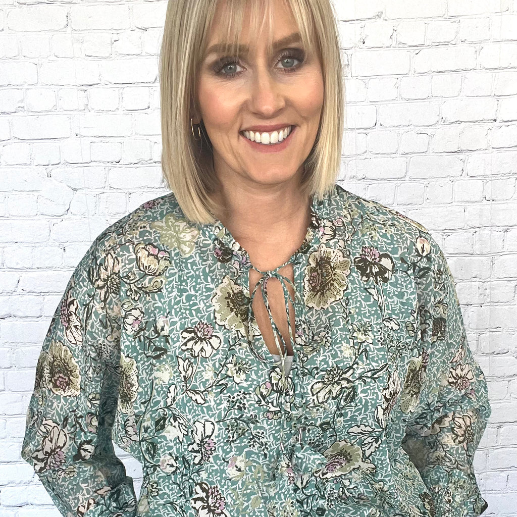 Julia Smocked Peasant Blouse-Mystree-The Funky Zebras Clear Lake | Women's Fashion Boutique in Clear Lake, Iowa