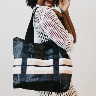 Medium Kona Cove Beach Zipper Tote Bag - The Funky Zebras Clear Lake