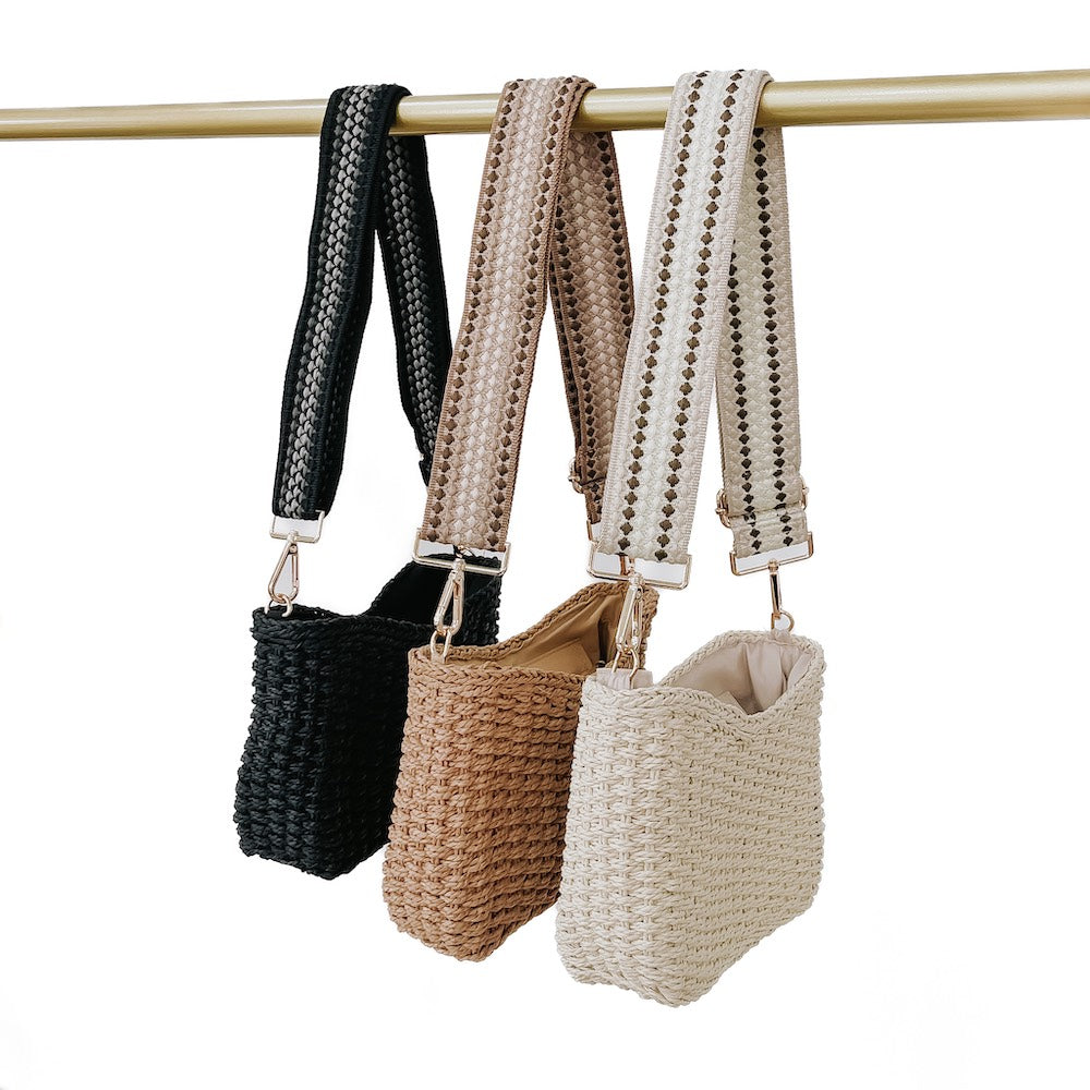 Staycation Straw Shoulder & Crossbody Bag-Shoulder bag-Pretty Simple